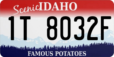 ID license plate 1T8032F
