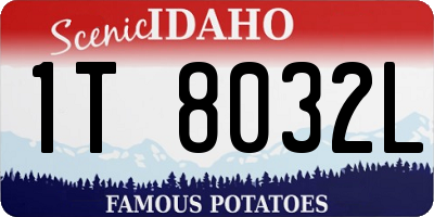 ID license plate 1T8032L