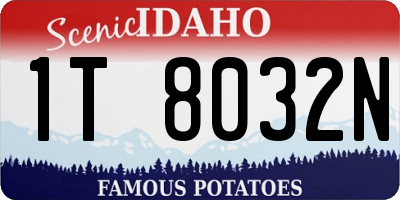 ID license plate 1T8032N