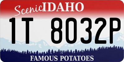 ID license plate 1T8032P