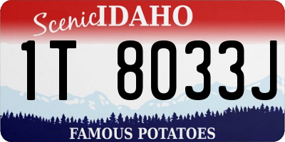 ID license plate 1T8033J