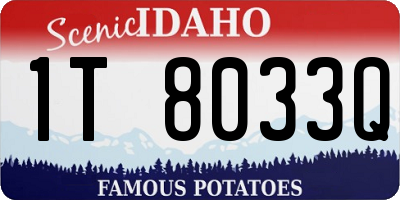 ID license plate 1T8033Q