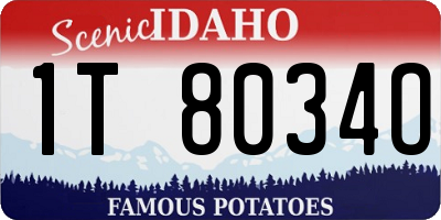 ID license plate 1T8034O