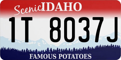 ID license plate 1T8037J