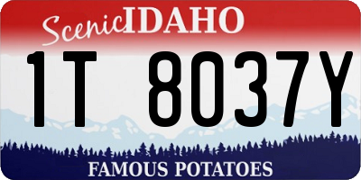 ID license plate 1T8037Y