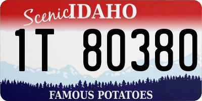 ID license plate 1T8038O