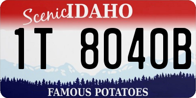 ID license plate 1T8040B