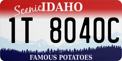 ID license plate 1T8040C