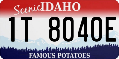 ID license plate 1T8040E