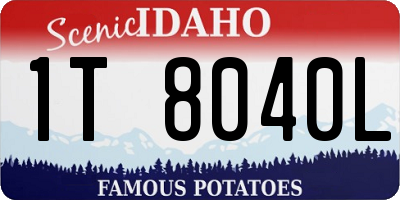 ID license plate 1T8040L