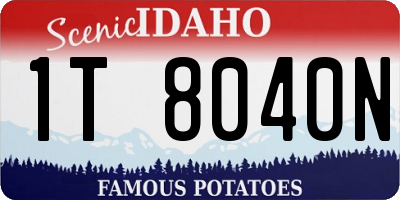 ID license plate 1T8040N