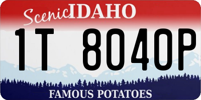 ID license plate 1T8040P