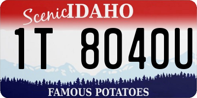 ID license plate 1T8040U