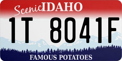 ID license plate 1T8041F