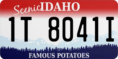 ID license plate 1T8041I