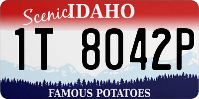 ID license plate 1T8042P