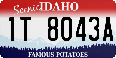 ID license plate 1T8043A