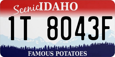 ID license plate 1T8043F