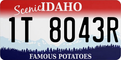 ID license plate 1T8043R