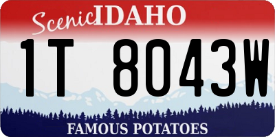 ID license plate 1T8043W
