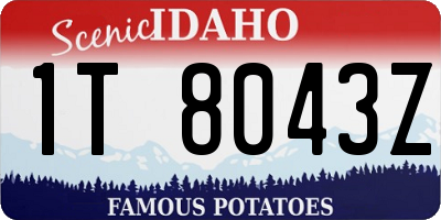 ID license plate 1T8043Z