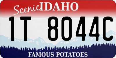ID license plate 1T8044C