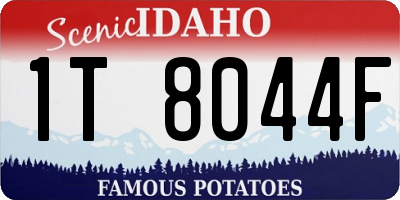 ID license plate 1T8044F