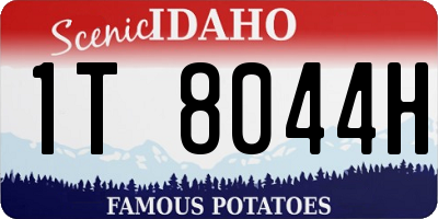 ID license plate 1T8044H