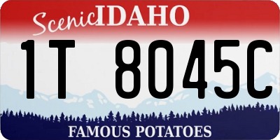 ID license plate 1T8045C