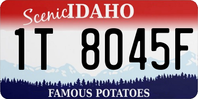 ID license plate 1T8045F