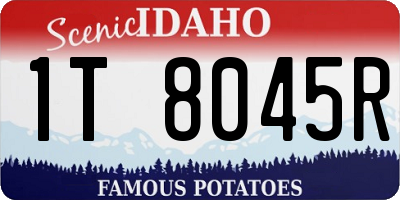 ID license plate 1T8045R