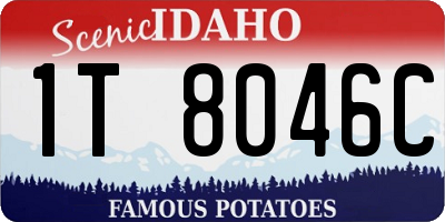 ID license plate 1T8046C