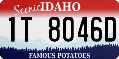 ID license plate 1T8046D