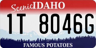 ID license plate 1T8046G