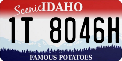 ID license plate 1T8046H