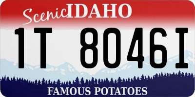 ID license plate 1T8046I