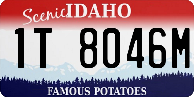 ID license plate 1T8046M