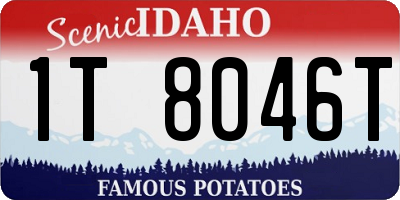 ID license plate 1T8046T