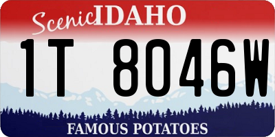 ID license plate 1T8046W
