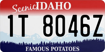 ID license plate 1T8046Z