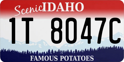 ID license plate 1T8047C