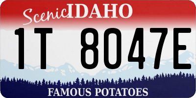 ID license plate 1T8047E