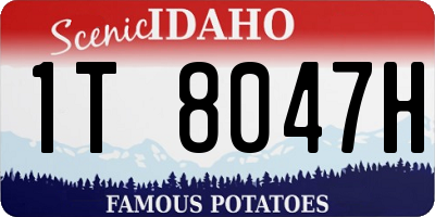 ID license plate 1T8047H
