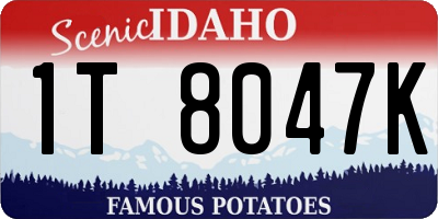 ID license plate 1T8047K