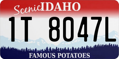 ID license plate 1T8047L