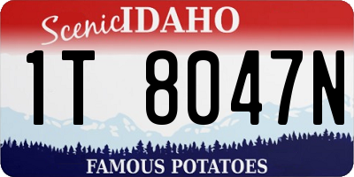 ID license plate 1T8047N