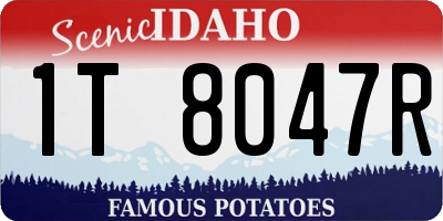 ID license plate 1T8047R