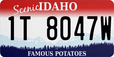 ID license plate 1T8047W