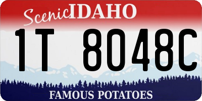 ID license plate 1T8048C