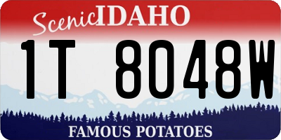 ID license plate 1T8048W
